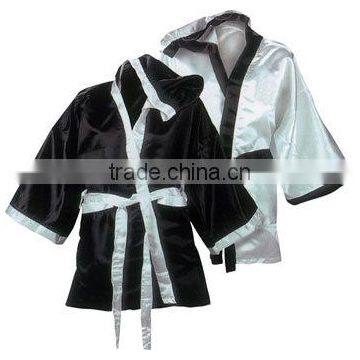Black satin Boxing Robe, gown 2015