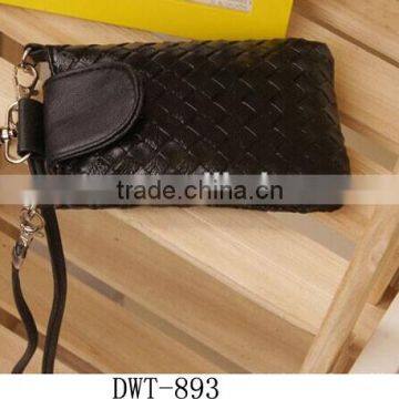 New Braided Popular pu Cell Phone Pouch for Mobile Money Credit Card photo-3