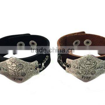 Personalized Leather Words Bracelet,custom Words Carved Bracelet,gift Friendship Wristbands photo-2