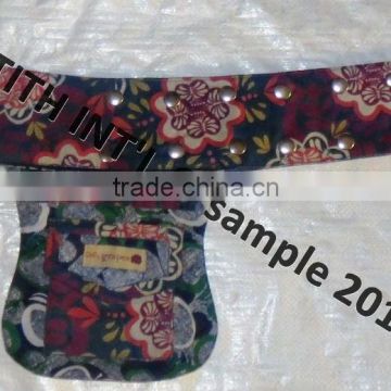 Printed fine cotton belt with Pocket