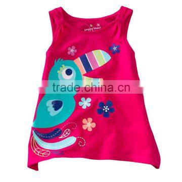 new girls 100% cotton summer cartoon t-shirts