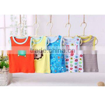 2017 Cheap Wholesale Summer Casual Baby Girl Ruffled Top Sleeveless Girls t Shirt photo-2