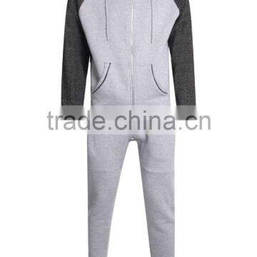 Hot Sale Raglan Hooded Tracksuit Popular Splice Tracksuits for Men photo-3