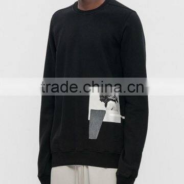 2017 Wholesale High Quality Mens Plain Pullover Spring Sweatshirt Hoody Without Hood photo-2