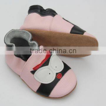 wholesale 2014 shenzhen factory soft sole leather baby shoes