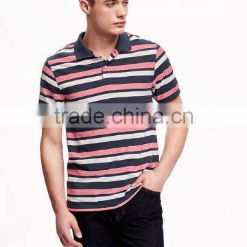 Hot Sale Polo Shirt Cotton Shortsleeve Striped Polo Shirt For Men photo-4