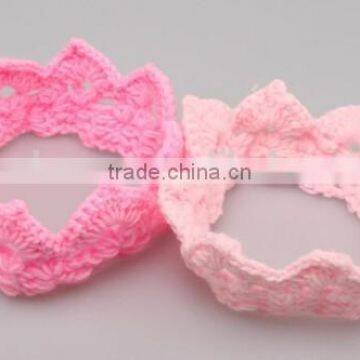 Crown Design Baby Crochet Headband, Knitting Crown Baby Headband