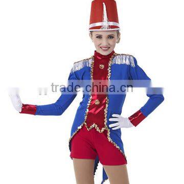 2017 New !!-Stretch foil spandex royal soldiers teens dance costumes