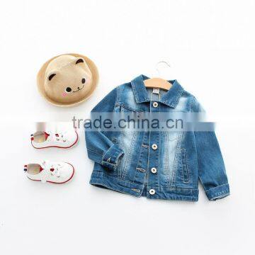 Solid color high quality boys kids denim jacket