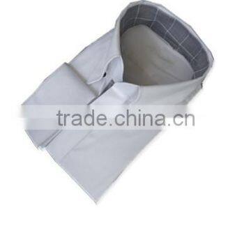 2017 new fashion contrast plain french cuff man shirt