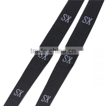 Polyester Labels Tags Craft Black Size XS Custom Embroidered Patches For Clothing