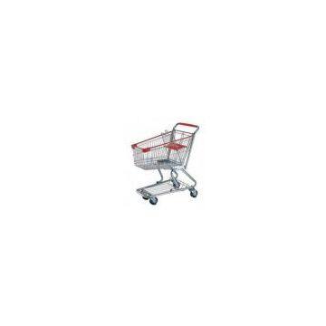 OEM Heavy Duty Metallic PU Supermaket Shopping Carts With Wheels