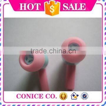 2015 Hottest Sale Waterproof Pink Silicone Plastic Plug in Ear Earbuds Magic Stereo HIFI Handsfree Wired Earphones With Mic photo-5