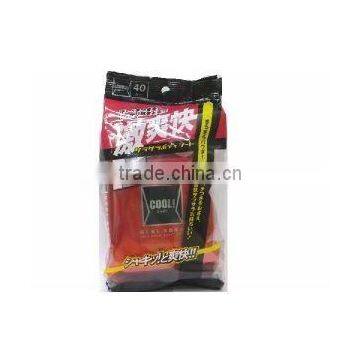 Japan Super Cooling Refreshing Wet Wipe for Face --- Menthol & Talc Contained --- 50sheets Wholesale photo-4