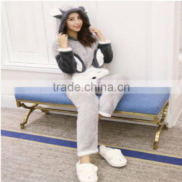 Best quality panda design women pajamas warm