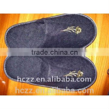 100% cotton embroidery hotel slippers