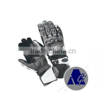 Motor bike leather gloves