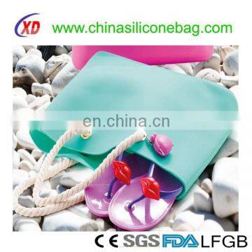 cheap Mini colorful silicone beach bag for women handbag