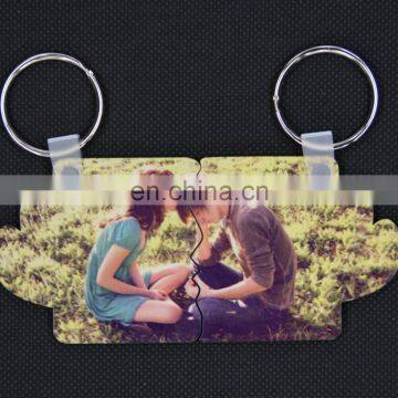 Personalized custom angel wing couples auto key chain