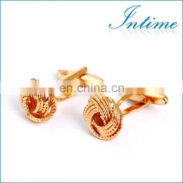 Good Quality Gold Mental Knot Cufflinks for Mens