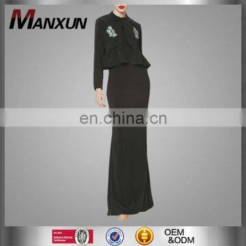 Jacket Maxi Dress Peplum Mermaid Shape Skirt