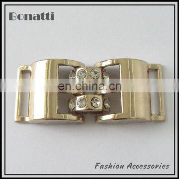 fashion golden metal buckle with rhinestone