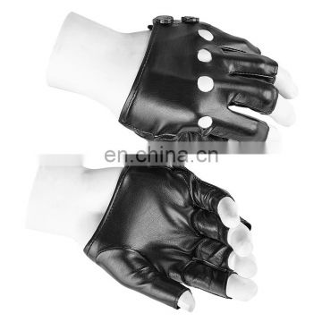 Men's biker leather gloves Punk Rave S-215