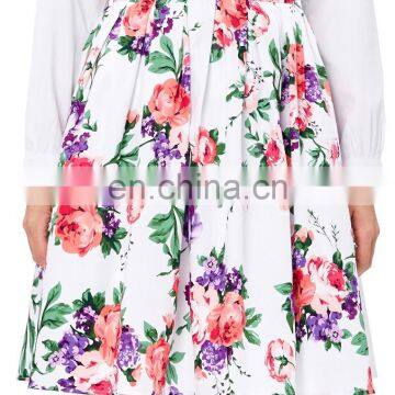 19 Colors ! Grace Karin Cheap Occident Short Retro Vintage Floral Print Cotton Skirt CL6294-3# photo-4
