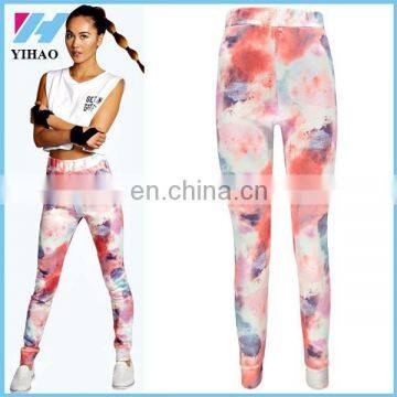 Trade assurance Yihao custom make women's faye all over printed sports leggings