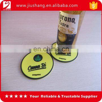 Personalized cheap soft pvc non-slip round drink beer mat coaster