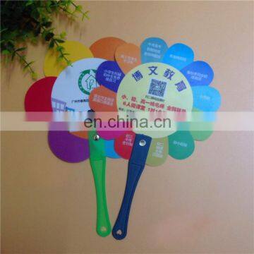 plastic new pp offset printing logo custom hand fan