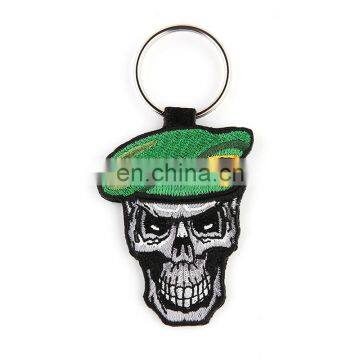 High Quality Customed Skeleton Embroidered Keyring