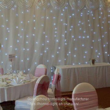 Homei star curtain with white led cloth stage background