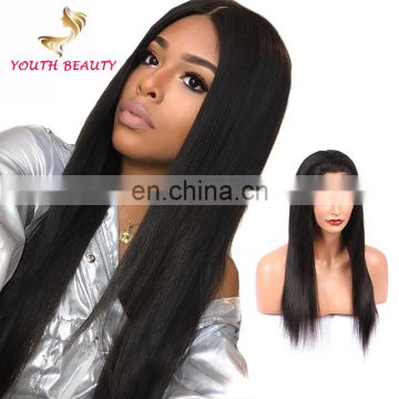 OVERNIGHT SHIPPING 100% brazilian human vrigin 9A grade 360 lace front wig in silky straight raw unprocessed hair