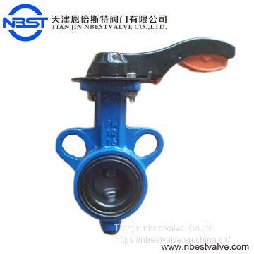 DN25 DN32 small size wafer butterfly valve for water with lever