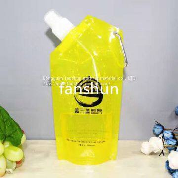 Folding water bag folding kettle bag outdoor sports water bag transparent folding water bag 400ML water bag can be customized
