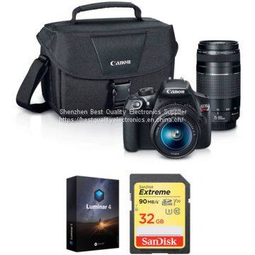 Canon EOS Rebel T6 DSLR Camera with 18-55mm and 75-300mm Lenses and Free Accessory Kit Price 80usd