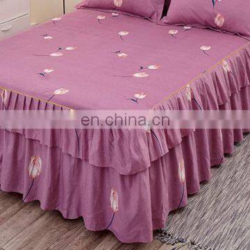 Wholesale Bed Skirt Set Bed Skirt 100% Polyester Bed Skirt Cover Set photo-3