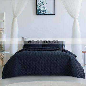 Custom 200TC OEKO-TEX Solid Quilt Bedspread Set For Home