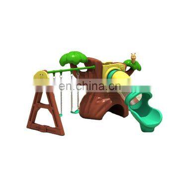 Amusement Park Gym Garden Wave Plastic Kids Slide And Swing Set