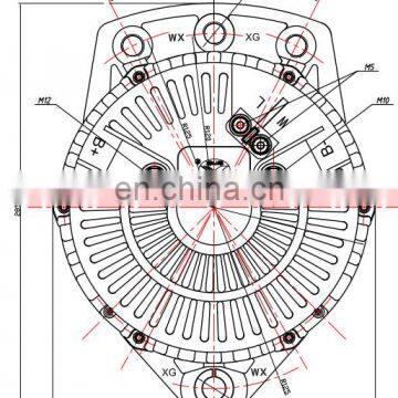 Bus OEM JFZ4400 dc Alternador 48v Auto Parts Alternator 48 Volt 400A DC Alternator 48v Truck Alternator