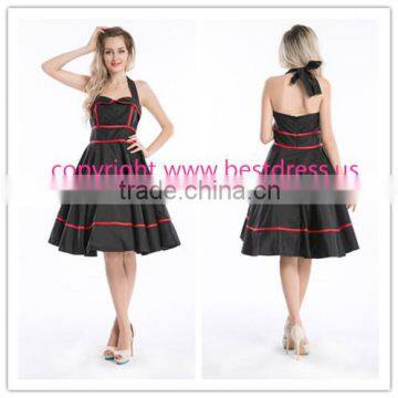 Bestdress cheap pin up 50s Black Swing Plus Sizes in stock sexy rockabilly dress boutique