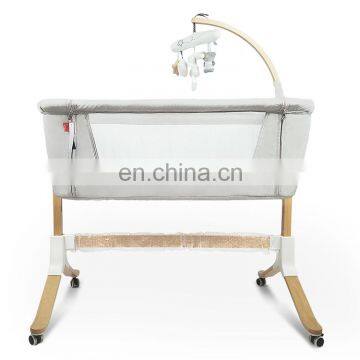 New Product 2020 Adjustable New Born Baby Cot Baby Crib Customized Supported Baby Bedside Bassinet Bed