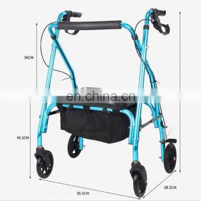 Multi-functional Four-wheeled walker with seat basket