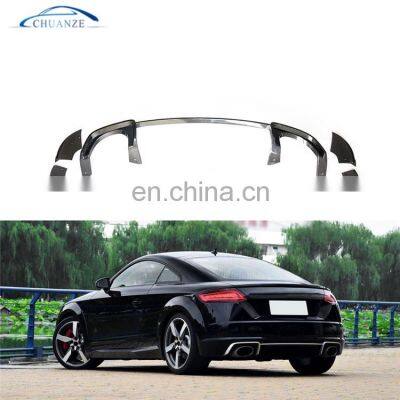 Carbon Fiber TTRS Rear Diffuser Lip Splitters for Audi TTRS MK3 8S 2016-2019