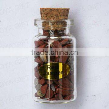 Red Stone chip Gemstone collection in bottle