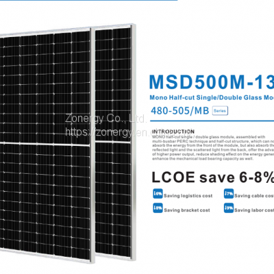 Zonergy 480w 485w 490w 495w 500w 505w Solar Cells Panel Monocrystalline Mono Power Oem Price