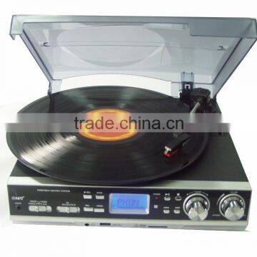USB Turntable Player and Converter, Hot Sale Bluetooth Vinyl Suitcase Style Turntable