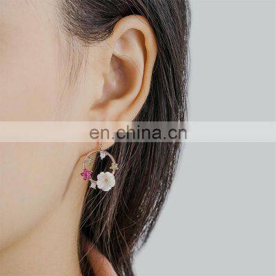 New Arrival S925 Silver Post Summer Gold Butterfly Earrings photo-5