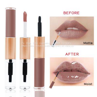 Make Your Own 10 Colors Non Sticky Cup Mask Waterproof Lip Gloss Vendor Private Label Matte Liquid Lipstick photo-2